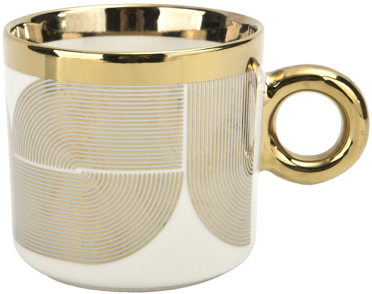 Kubek porcelanowy 350 ml Palazzo złote linie 2516