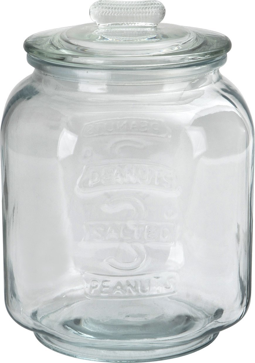 Chomik Słój 3,4 L z napisem i pokrywą szklaną 9846