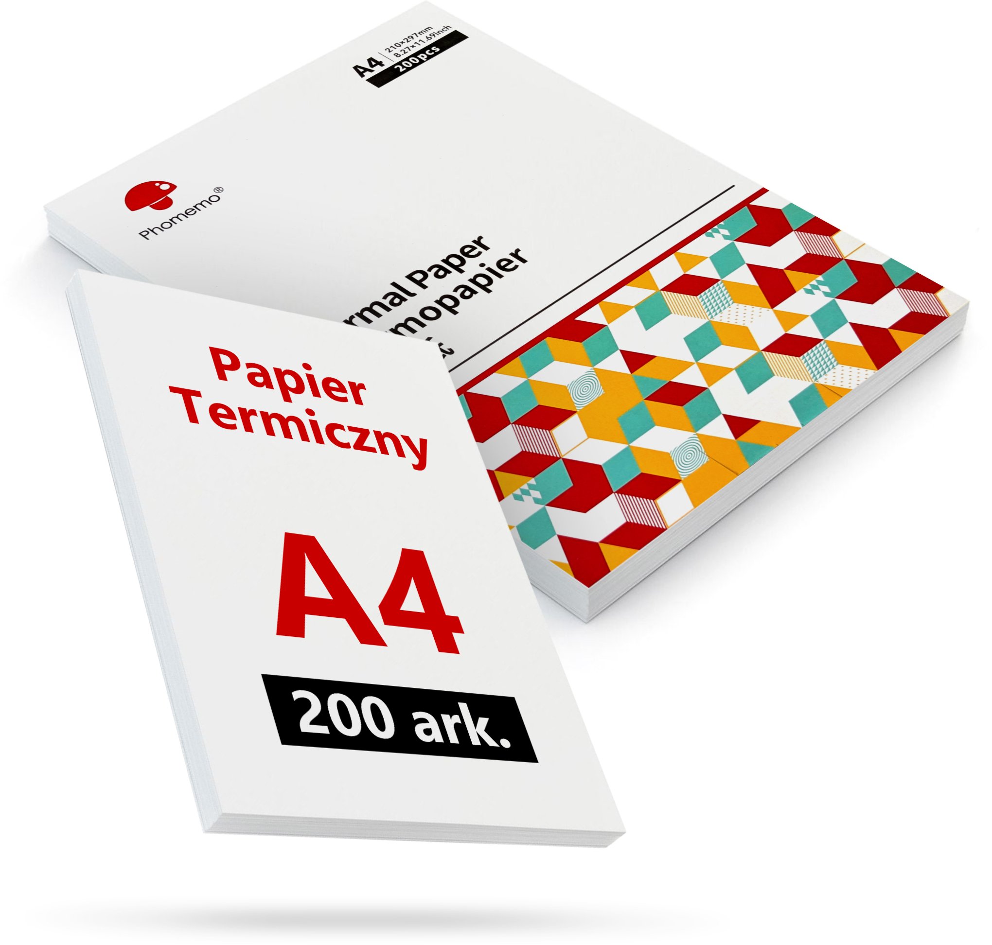 Papier Termiczny Biurowy Biały do Drukarek Termicznych A4 200 Arkuszy Ryza