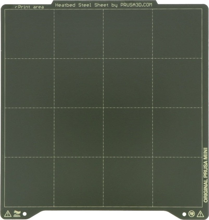 Prusa Płyta ze stali sprężynowej z samoprzylepnym arkuszem PEI - do drukarek Prusa Mini+ - gładka}