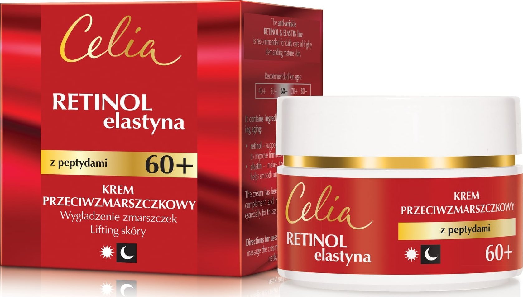 Celia Retinol Elastyna Krem przeciwzmarszczkowy z peptydami 60+ 50 ml
