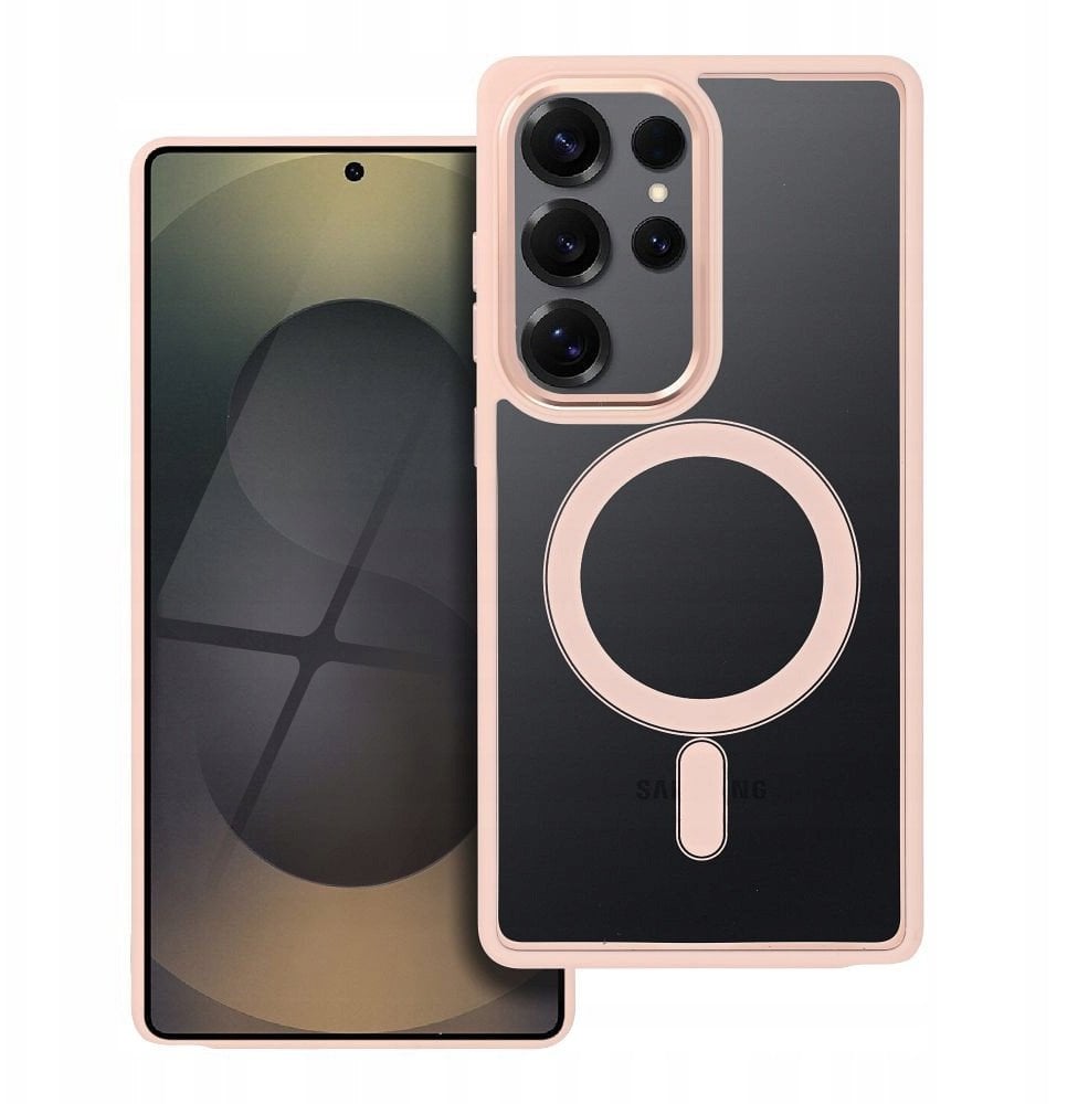 Futerał COLOR EDGE MAG COVER kompatybilny z MagSafe do SAMSUNG S25 ULTRA różowy