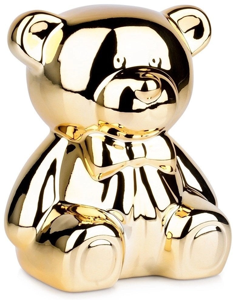 Skrzynkazdrewna Skarbonka ceramiczna złoty lustro 14,5x12,5x17 cm