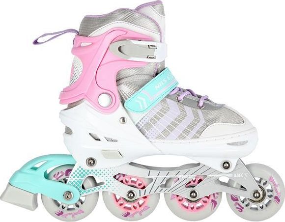 Rolki Nils Extreme NH18192 z wymienną płozą regulowane białe r. 29-33