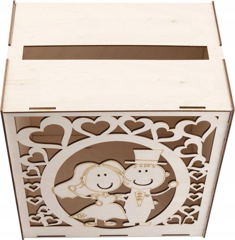 Anapol Drewniana skrzynka na koperty Na ślub wesele