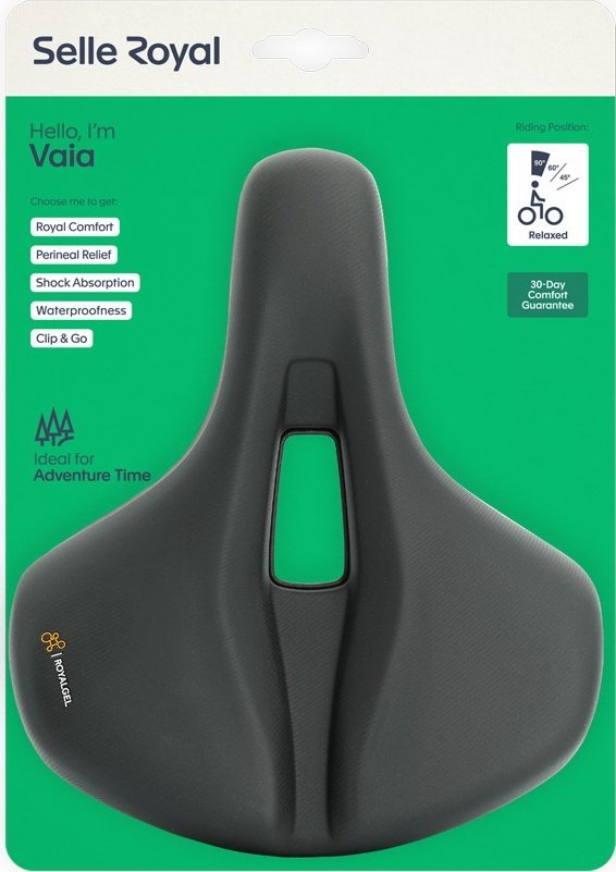 Selle Royal Siodło SELLEROYAL VAIA RELAXED 90st. żelowe + elastomery unisex (NEW 2024)