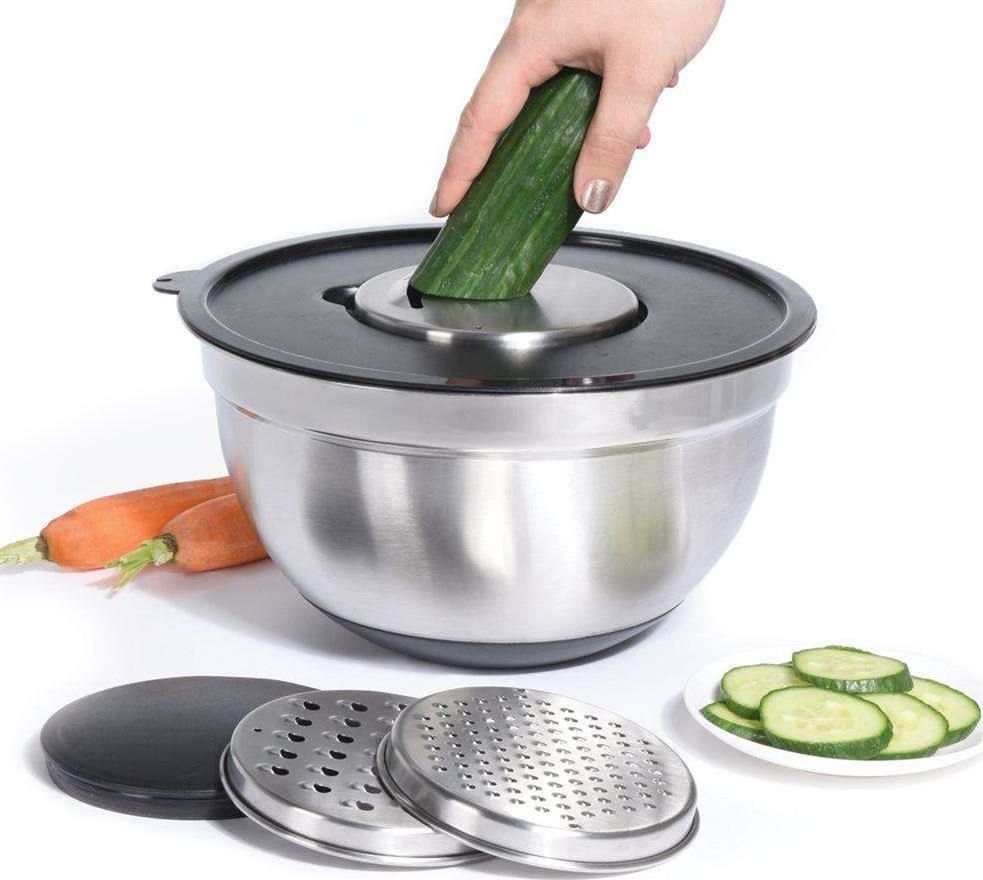 Excellent Houseware Tarka KUCHENNA 3 sztuki z miską 26 cm + pokrywka 4,5L