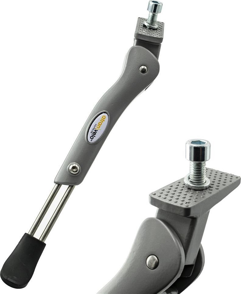 Atran Velo Podpórka centralna Atranvelo Stylo, regulowana 24"-28", E-Bike, śruba 25mm, srebrna