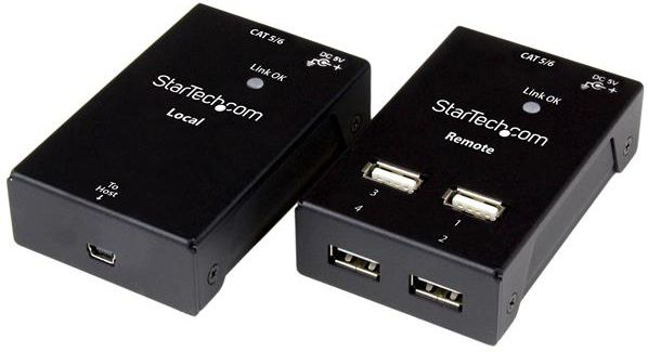 Adapter USB StarTech USB - RJ45 Czarny (USB2004EXTV)