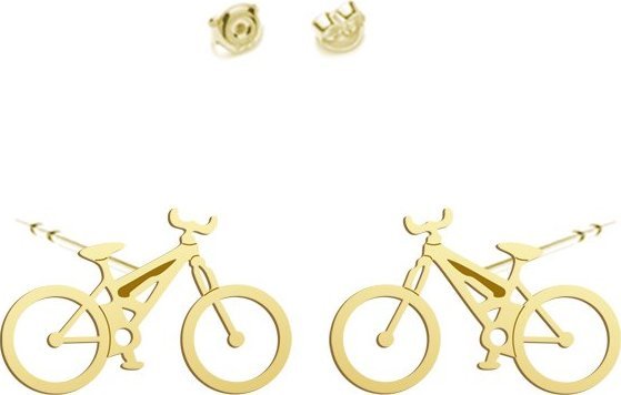Radziszewska Jewellery Kolczyki Pozłacane Rower