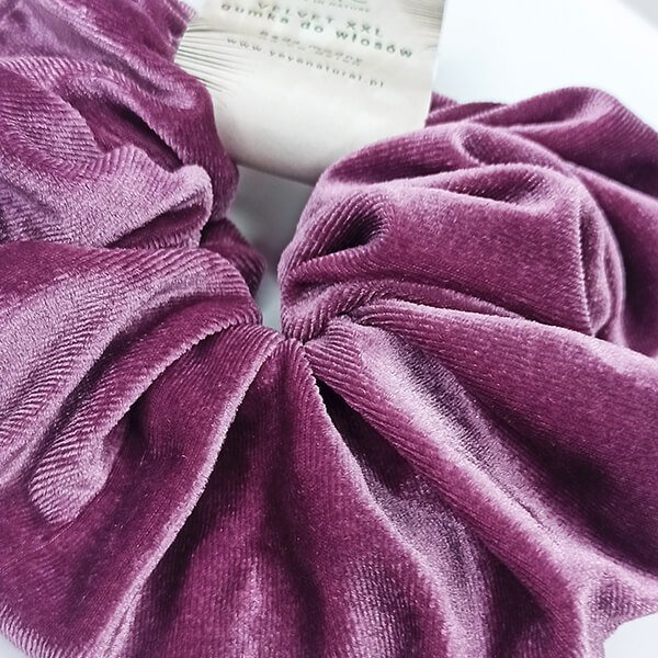 Gumka VELVET XXL do włosów YEYE Bakłażanowy