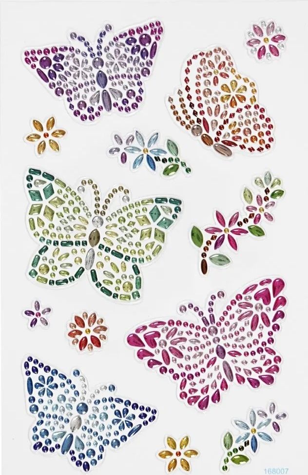 Creativ Company A/S Naklejki Diamentowe Motylki