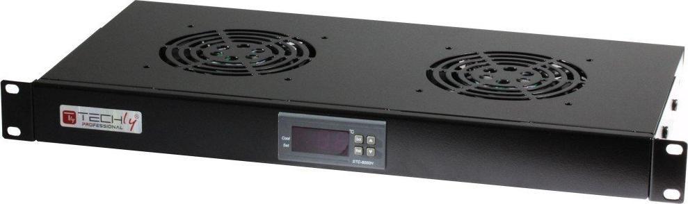 Techly Panel chłodzący 19" 1U z termostatem (I-CASE FAN-TC2B)