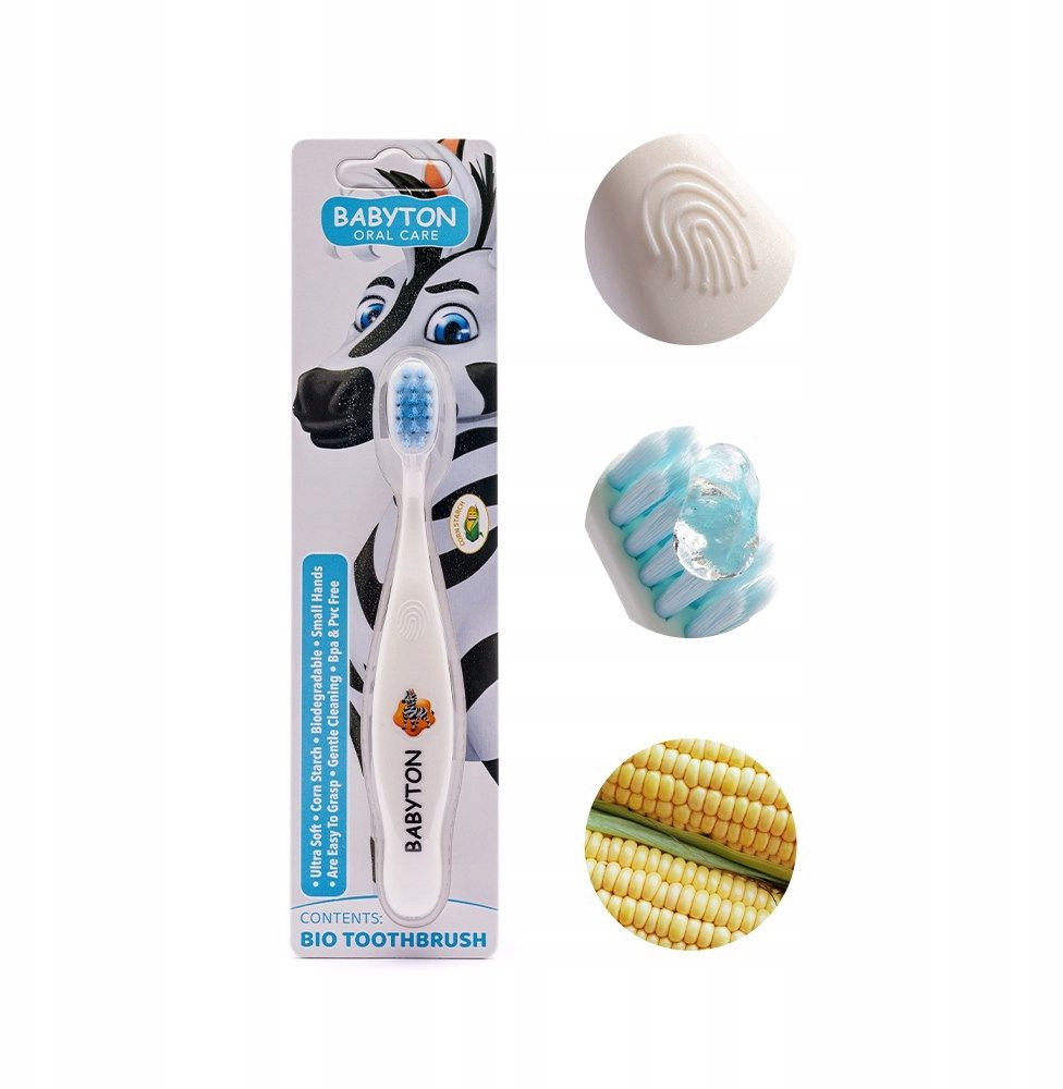 Babyton, Bio Szczoteczka do zębów, Zebra, 12m+