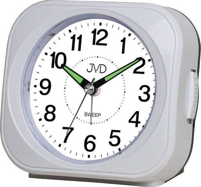 Budzik JVD SRP1604.3 11 cm cichy mechanizm drzemka podświetlenie .