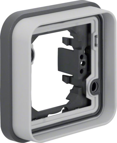 Berker Ramka pojedyncza W.1 do montażu podtynkowego IP55 szary (13283505)