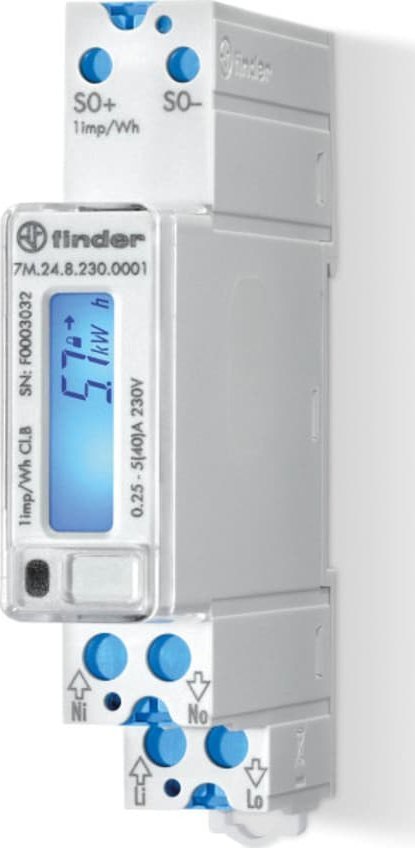 Finder Licznik energii jednofazowy 40A LCD7M.24.8.230.0001