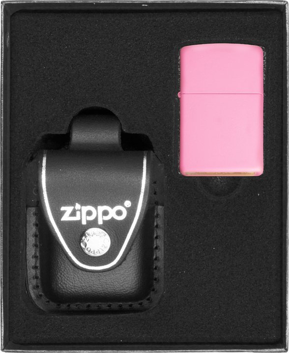 Zestaw ZIPPO Zapalniczka PINK MATTE Prezentowy No3