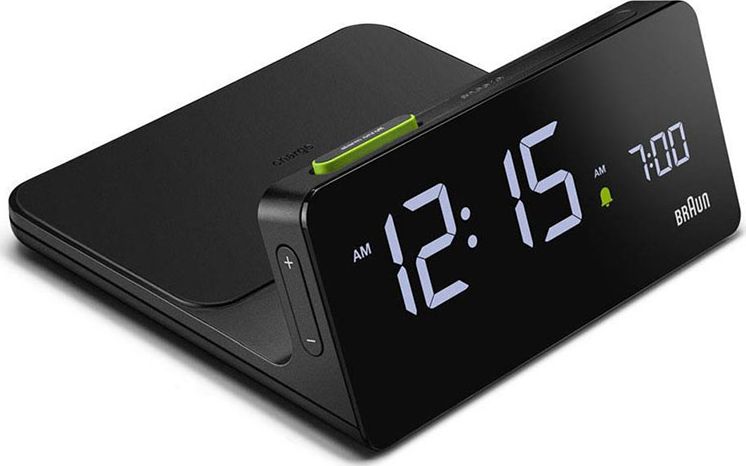 Braun Braun BC21B Budzik sieciowy z ładowarką indukcyjną, czujnik zmierzchu, alarm, drzemka