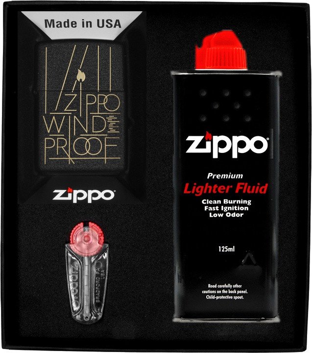 Zestaw ZIPPO Zapalniczka LINE ART DESIGN Prezentowy No1