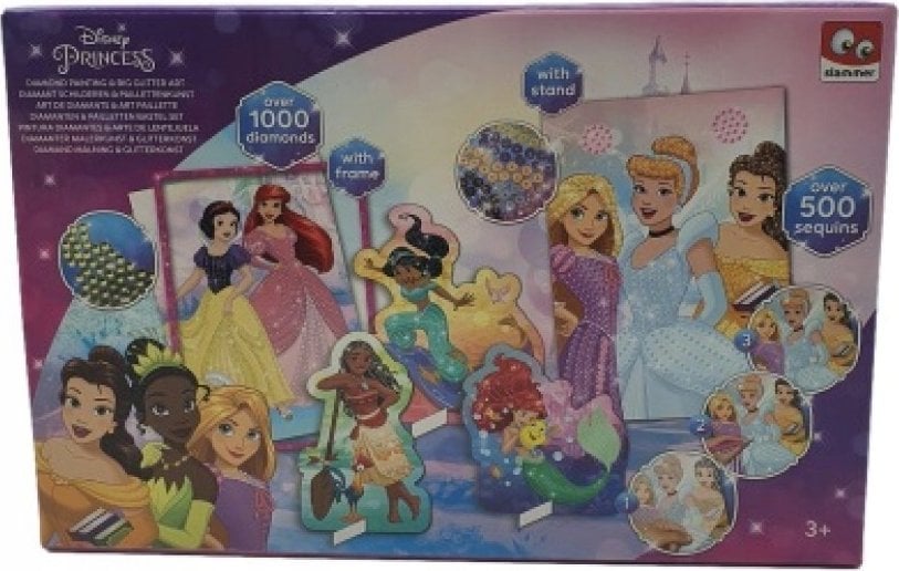 1PUNKT Disney Princess Księżniczki Kreatywna Wyklejanka diamencikowa ZA5130