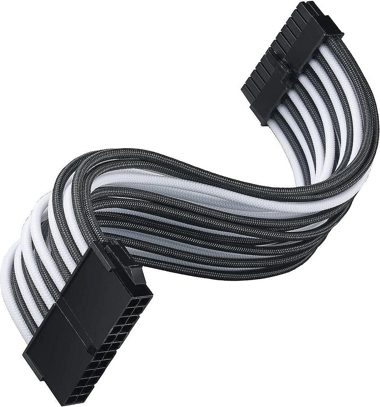 SilverStone SilverStone ATX 24-Pin-Kabel, 300mm - Schwarz/Weiß