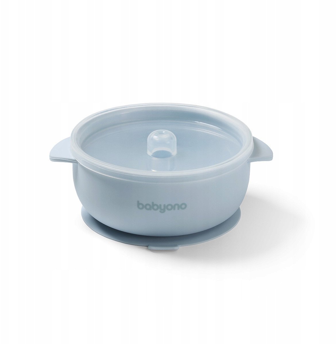 BABY ONO 1662/01-SILIKONOWA MISECZKA Z PRZYSSAWKĄ I PRZYKRYWKĄ NIEBIESKI