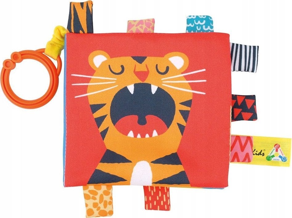 Ks Kids Miękka książeczka dwustronna do zawieszenia na wózku/foteliku-Zwierzęt
