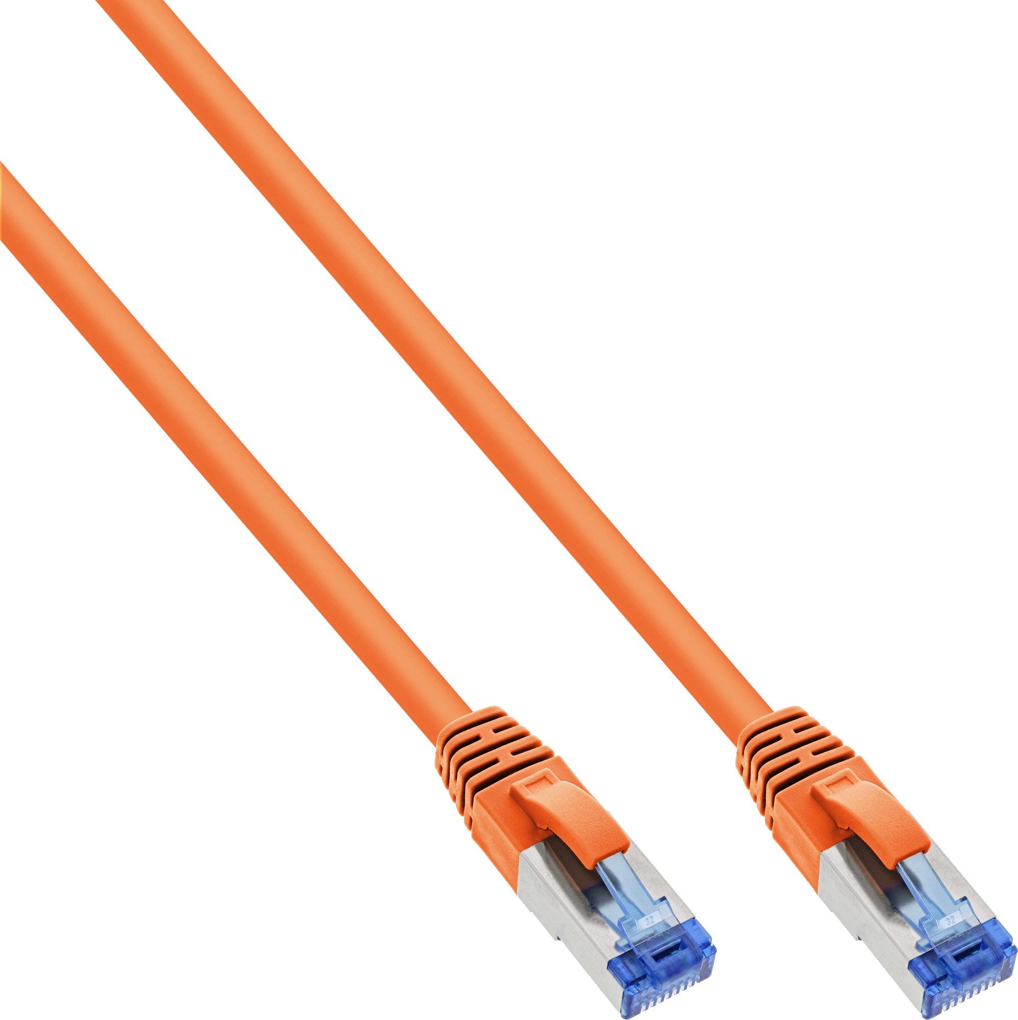 InLine InLine® Patch Cable S/FTP PiMF Cat.6A halogen free 500MHz orange 0.3m
