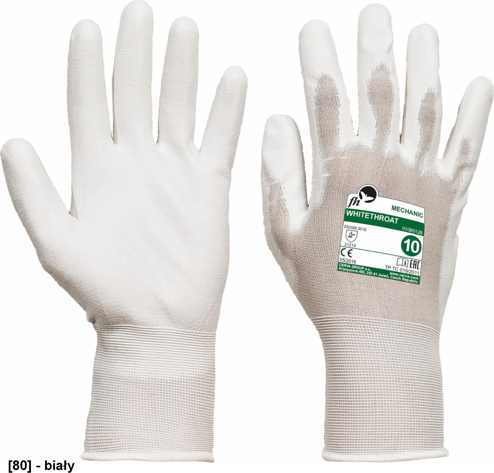 CERVA WHITETHROAT - rękawice mechaniczne powlekane 11