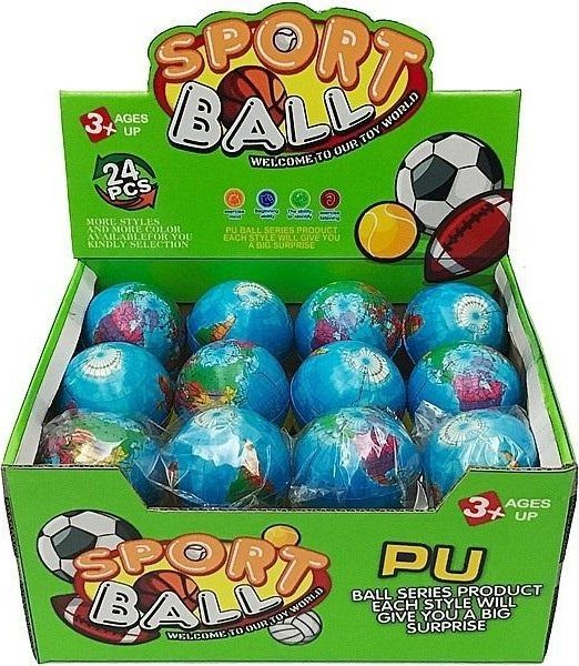 Adar Piłeczka piankowa Globus 6cm (24szt)