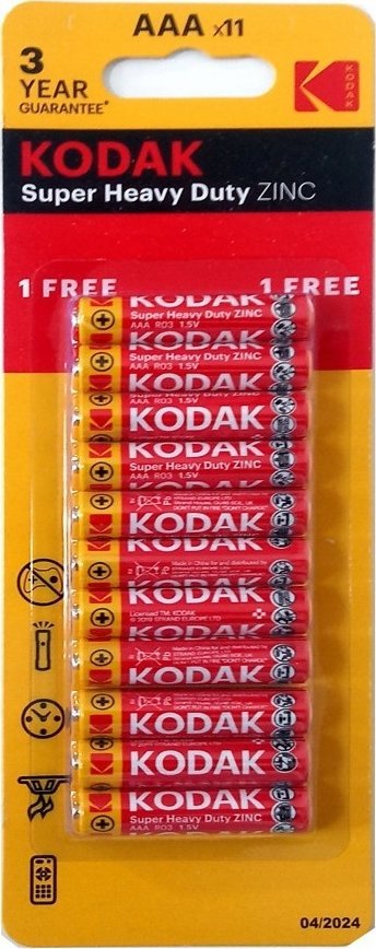 Kodak Baterie Kodak AAA (R3) - małe paluszki 11szt.