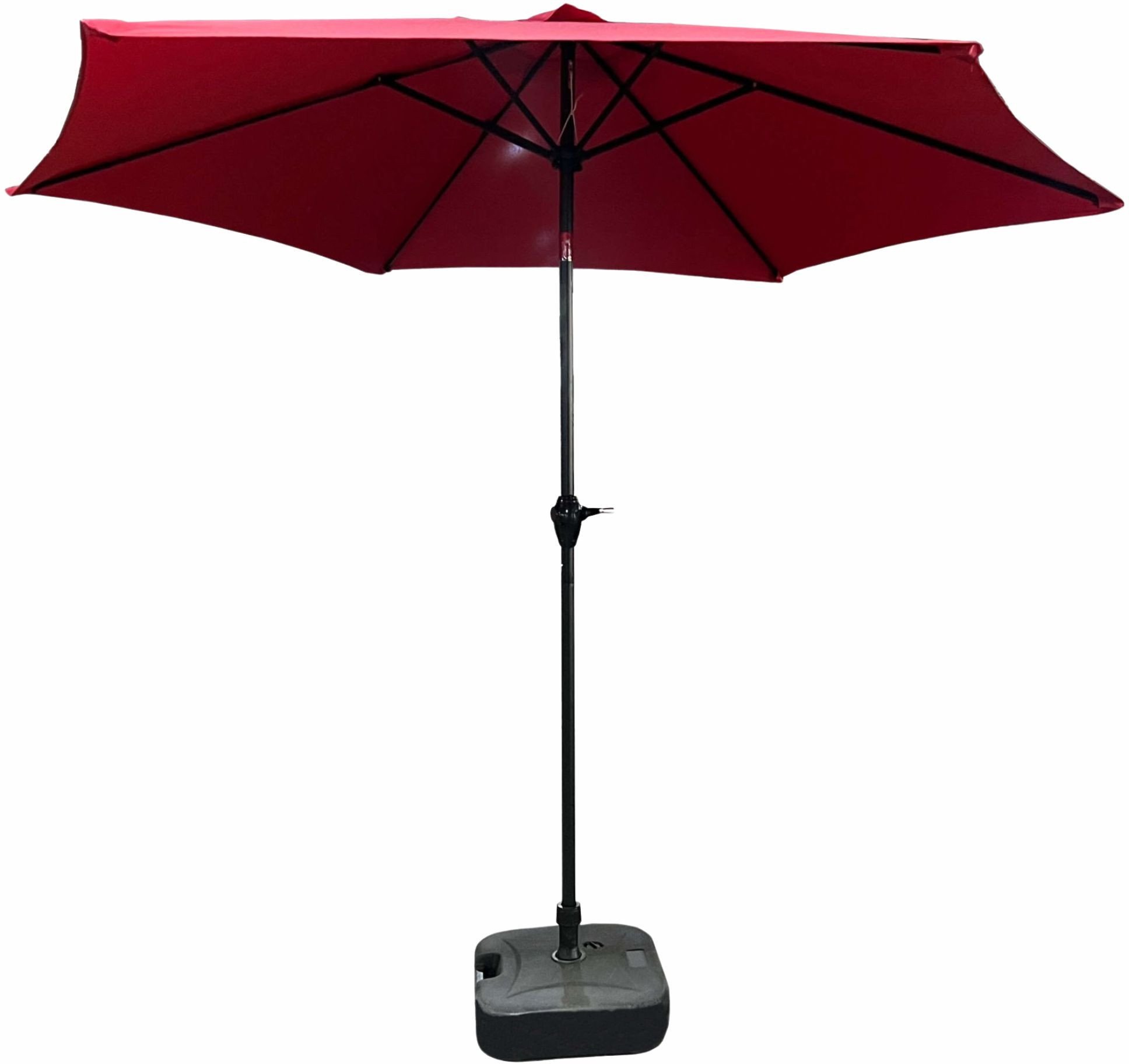 Fancy Garden Parasol ogrodowy ORIENT 235x270x270 łamany regulowany z korbką czerwony