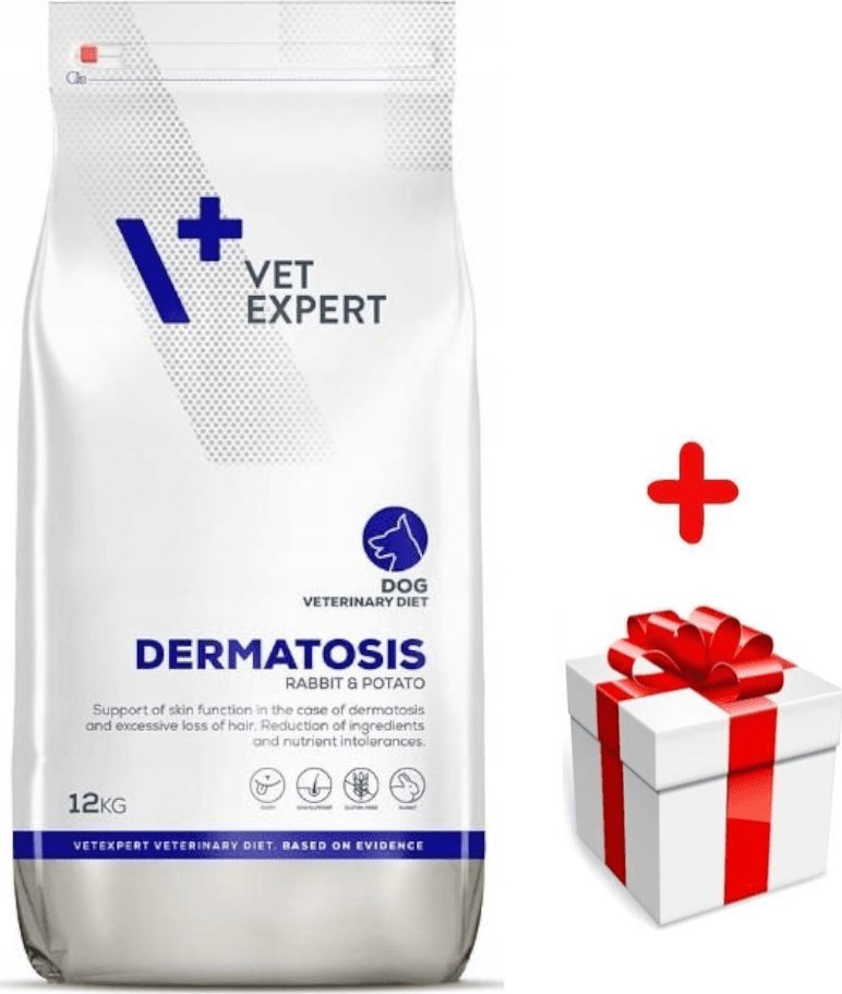 VET EXPERT VETEXPERT Dog Dermatosis Rabbit&Potato 12kg + niespodzianka dla psa GRATIS!