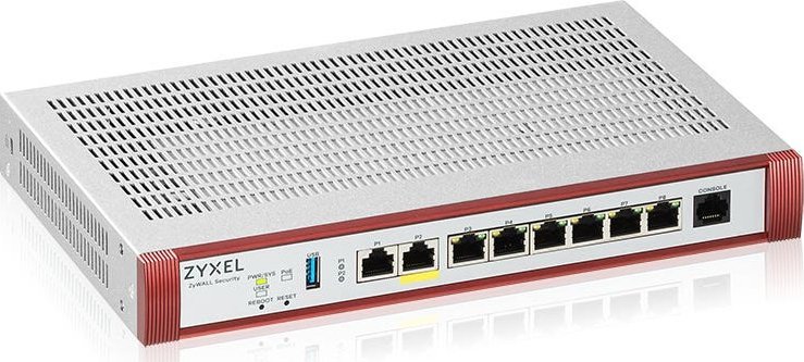 Zapora sieciowa ZyXEL Zyxel USG FLEX100 H Series, 7 Gigabit user-definable ports, 1*1G PoE+, 1*USB (device only)