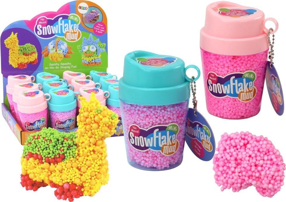 LeanToys Squishy Kulki Styropianowe Masa w Kubeczku Różowy LEAN TOYS