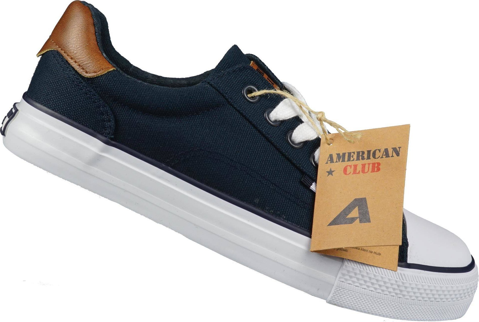 American Club Tenisówki młodzieżowe American Club czarne DLH-78NA 41