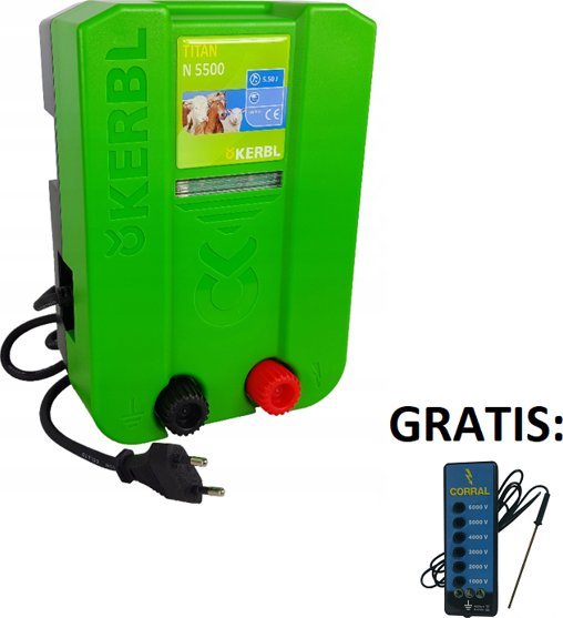 Kerbl ELEKTRYZATOR KERBL TITAN N5500 plus - TESTER COLRRAL 6zakresowy - Gratis