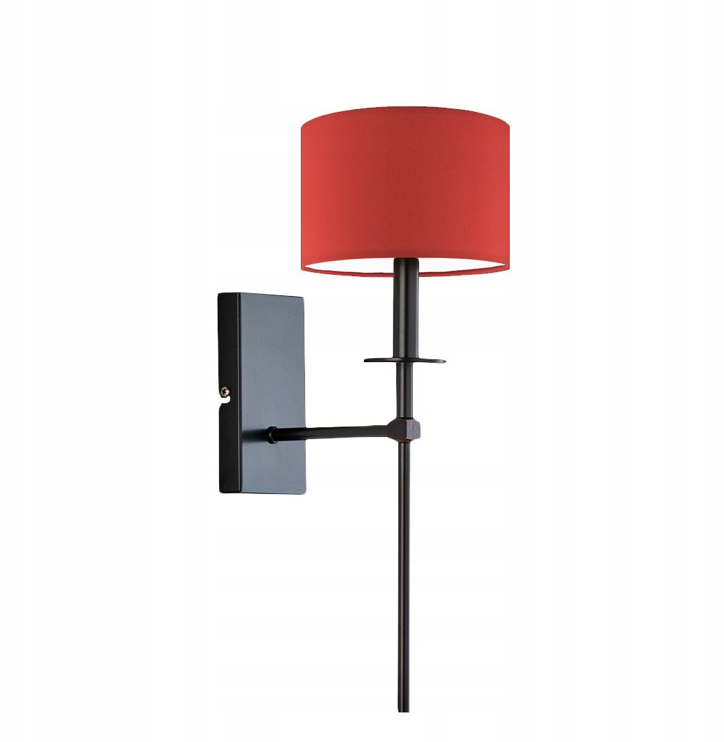 Pałacowy kinkiet ścienny LED do salonu w stylu pałacowym VADUZ z materiałowym abażurem