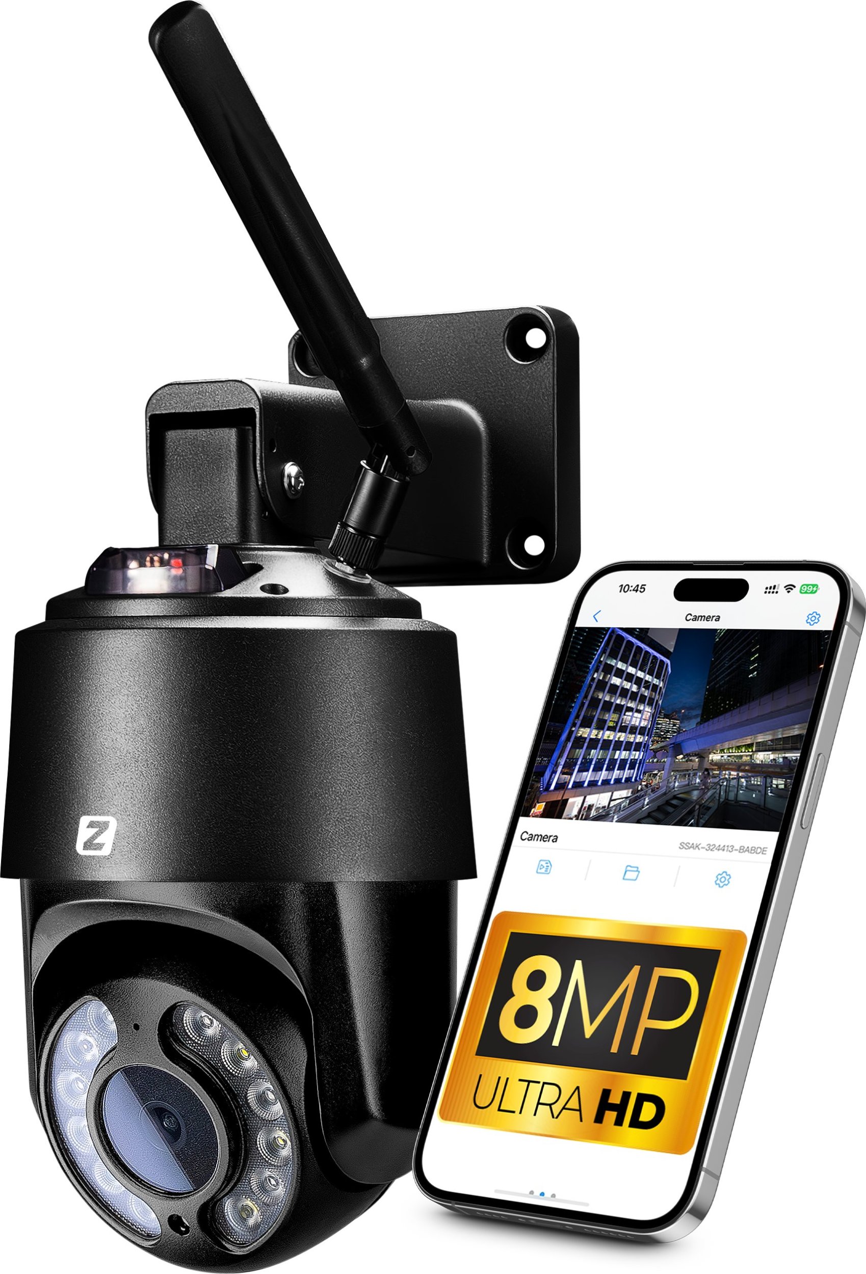 Kamera Obrotowa P8 Dark WiFi 8MPx 4K UHD Zintronic IKPW840V2-B