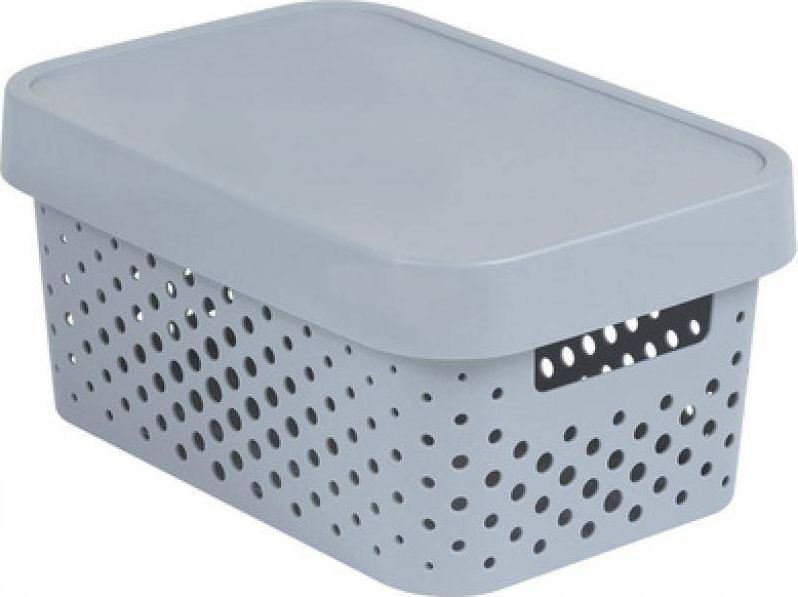 Curver Pojemnik ażurowy Curver INFINITY 4,5L Jasny szary z przykrywką (229117)