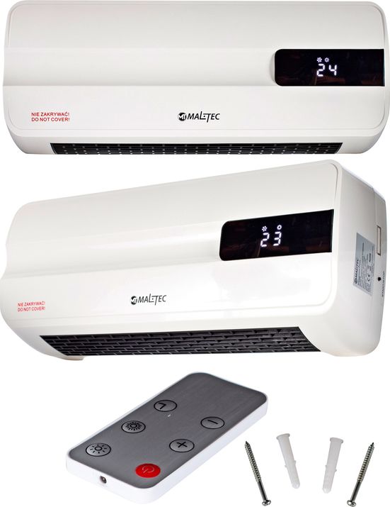 Maltec Kurtyna Powietrzna Ceramiczna Nawiew Wyświetlacz LCD+ Pilot PT3800Wt-DISPLAY
