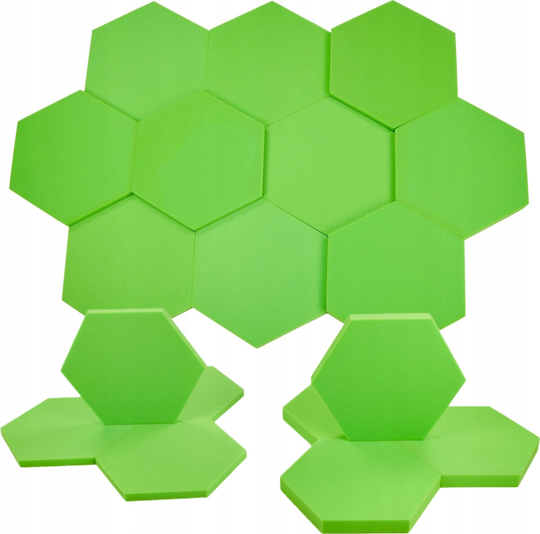 Kasetony akustyczne dekoracyjne zielone panele na sufit i ściany zestaw 10 sztuk