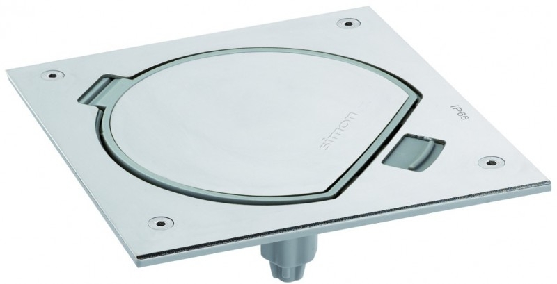 Kontakt-Simon Wkład puszki KSE IP66 z pokrywą bez gniazda stal nierdzewna - KSE072