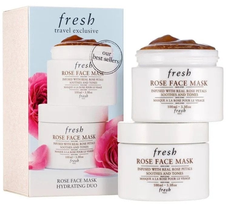 Fresh Set Duo, Fresh, Rose, Soothing & Toning, Cream Mask, For Face, 2 pcs, 100 ml For Women