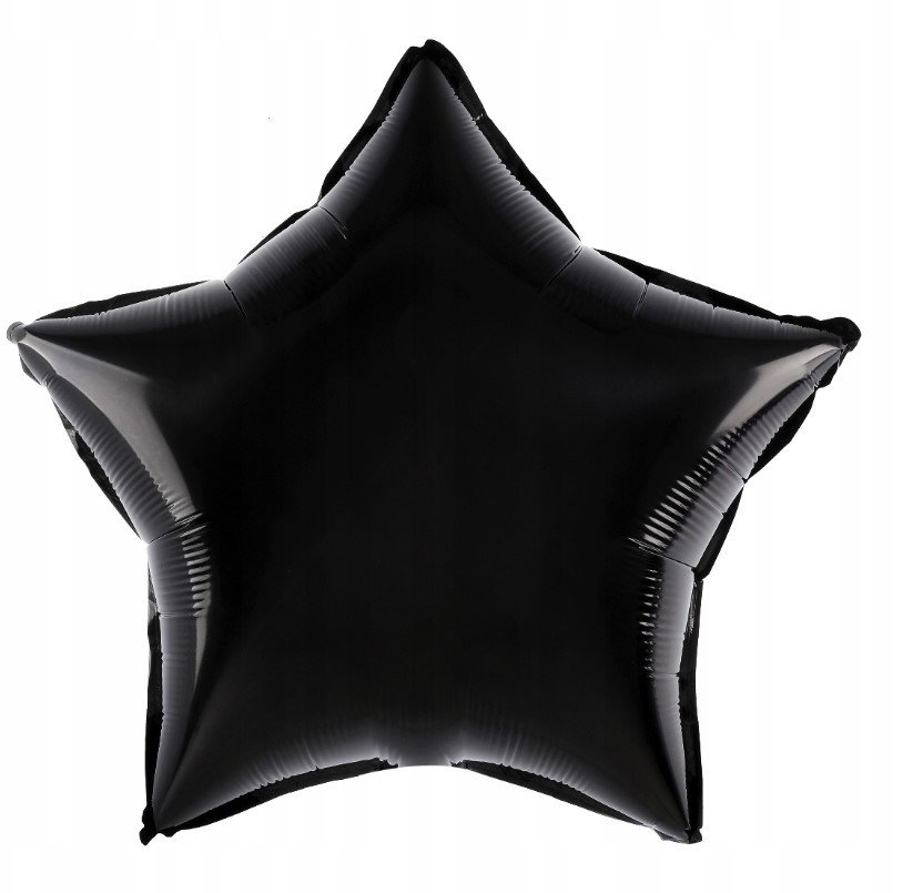 Balon Foliowy Czarna Gwiazda 45 cm