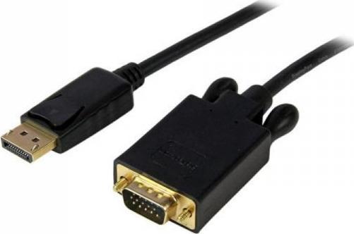 Adapter AV StarTech DisplayPort - D-Sub (VGA) czarny (DP2VGAMM10B)