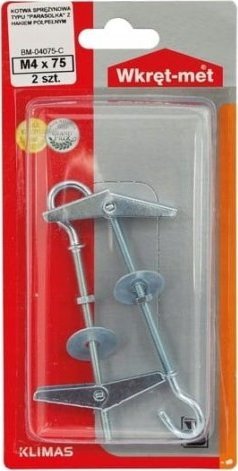 Wkręt-met Kotwy sprężynowe z hakiem półpełnym 4x75mm G-K stalowe