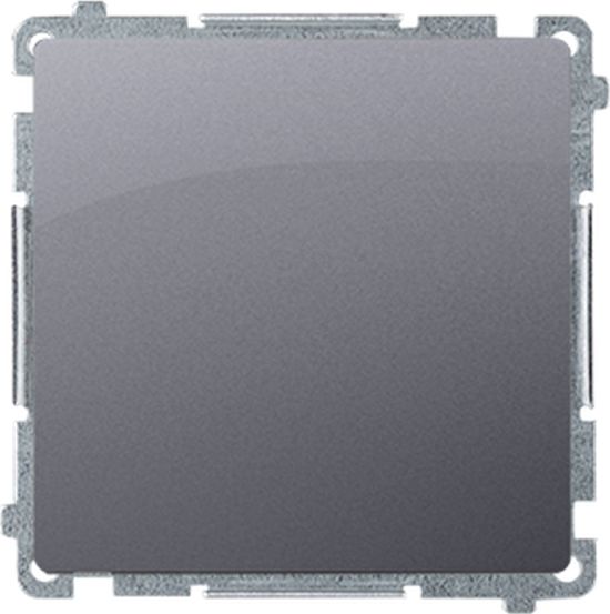 Kontakt-Simon Simon Basic Przycisk pojedynczy bez piktogramu srebrny mat BMP1.01/43