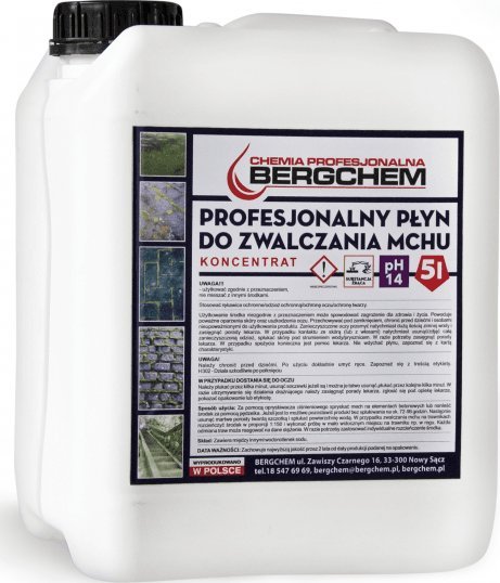 Bergchem PŁYN DO ZWALCZANIA MCHU 5L